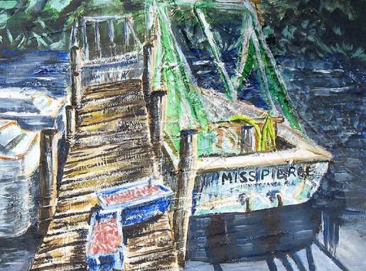 "Miss Pierce" captures the scenic nature seaside area along the gulf coast in the state of Florida. This painting in impressionism shows the southern influences of artist Michael Arnold