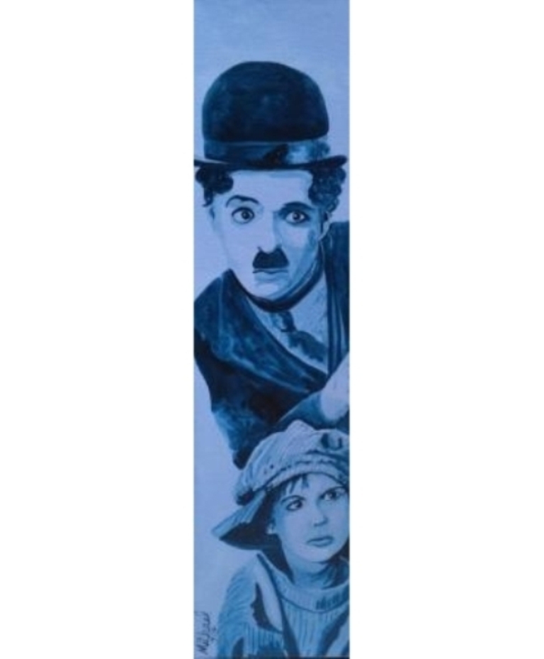 The Kid Charlie Chaplin painting