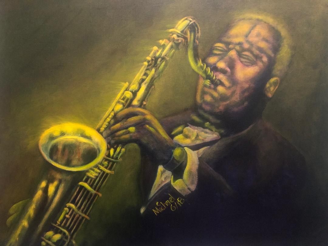 Sax painting by Michael Arnold